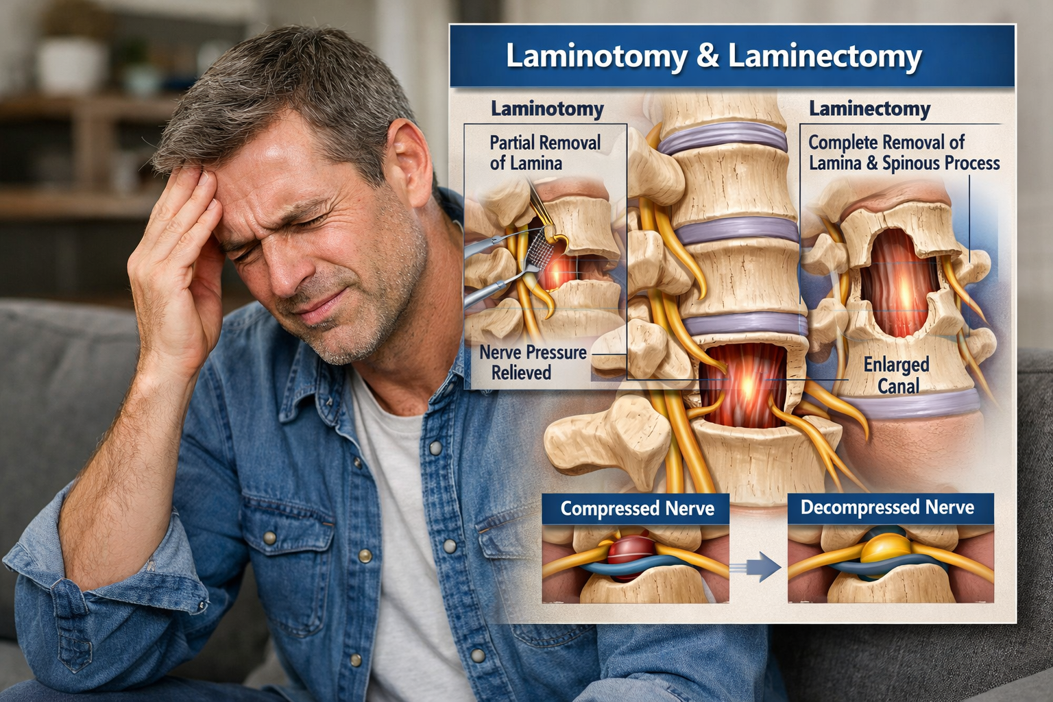 laminotomía o laminectomía